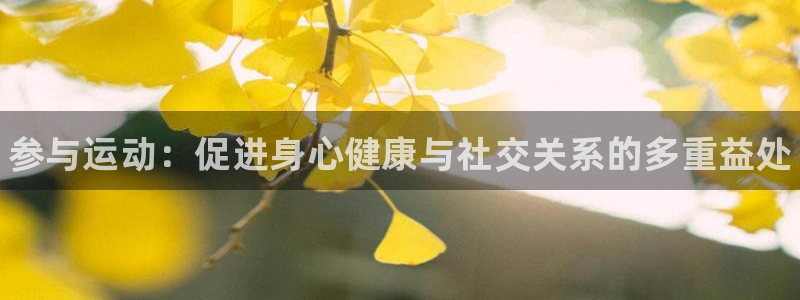 凯发官网下载平台假的吗是真的吗：参与运动：促进身心健康与社交